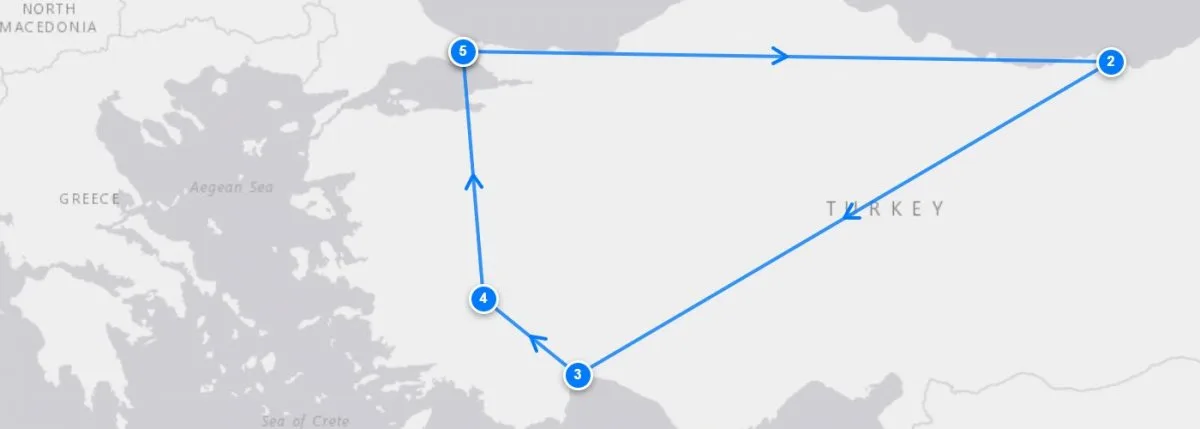 Green And Sunny Dreams route map